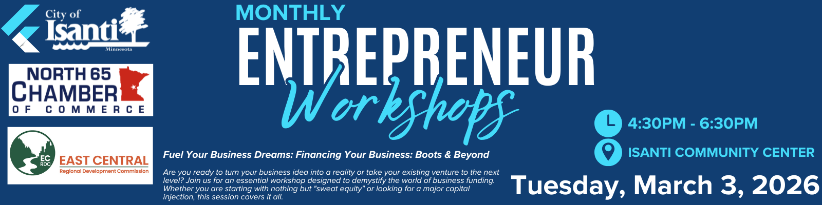 Entrepreneur Workshops 2026 - March